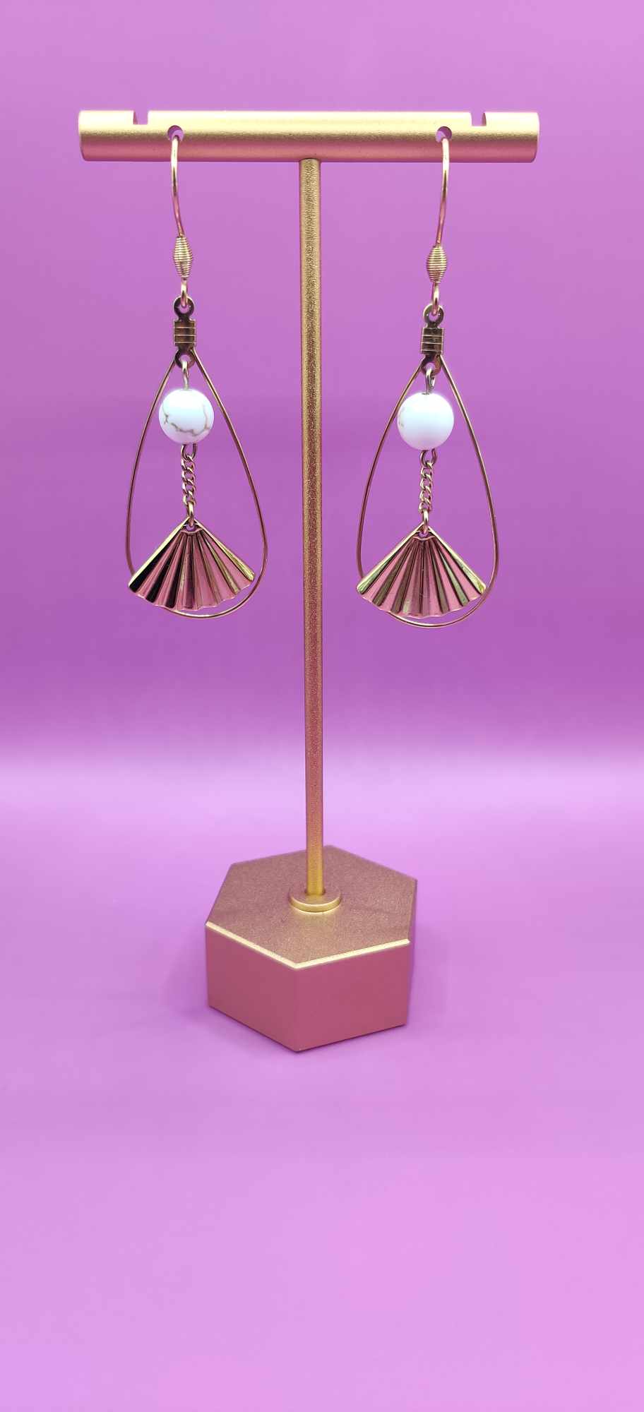 Boucles d'oreilles éventail