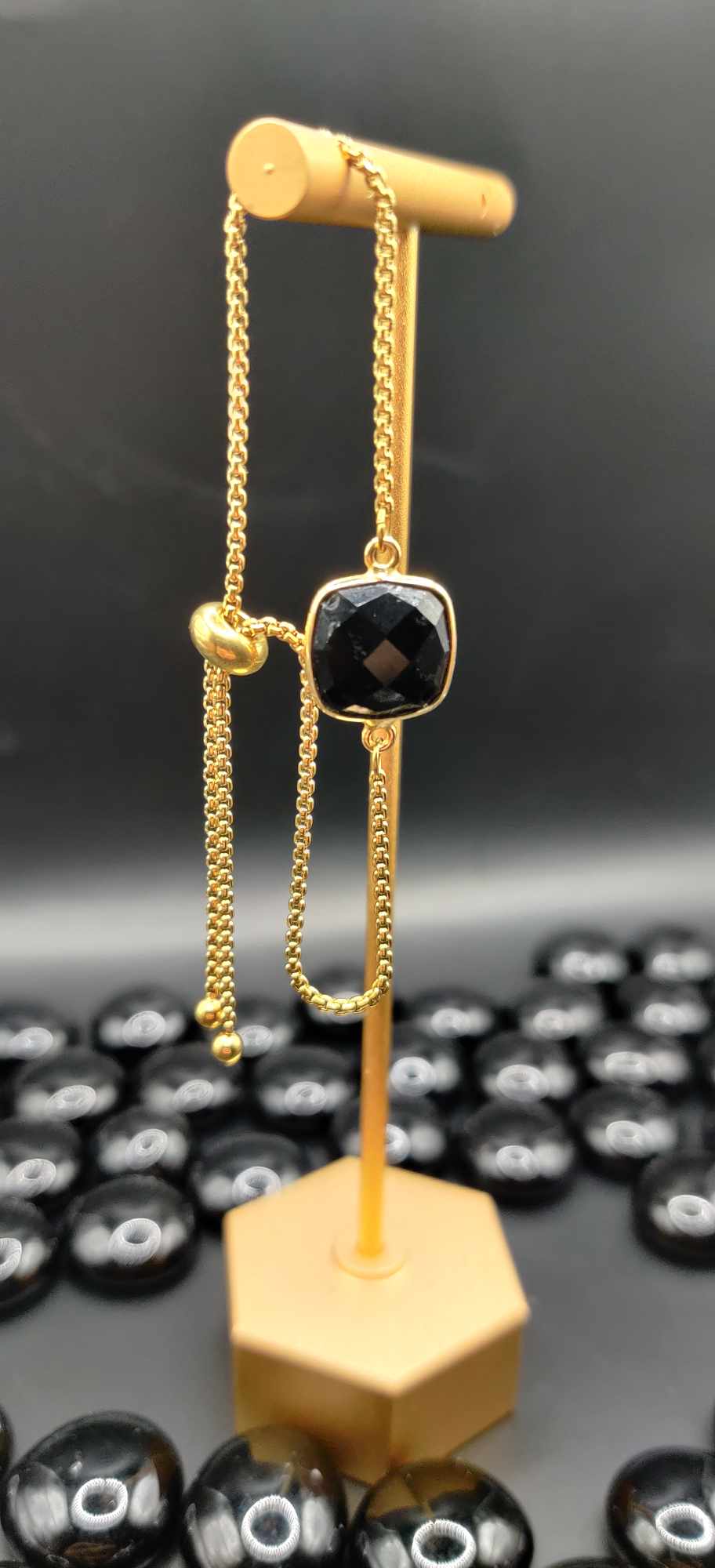 Bracelet réglable mailles vénitiennes doré