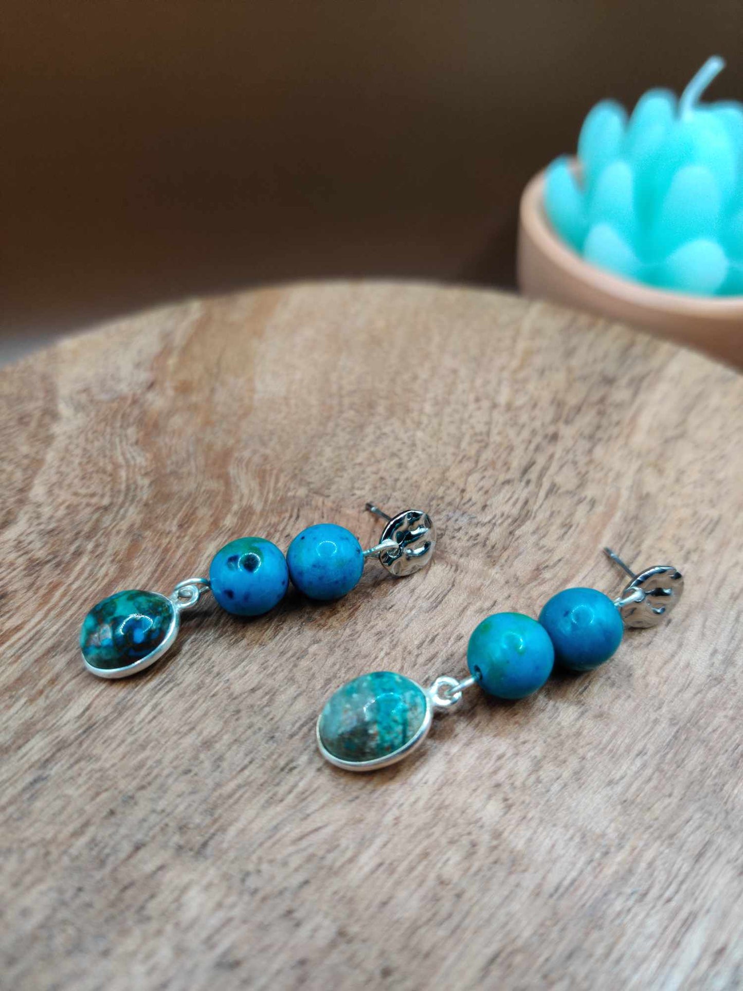Boucles d'oreilles Chrysocolle