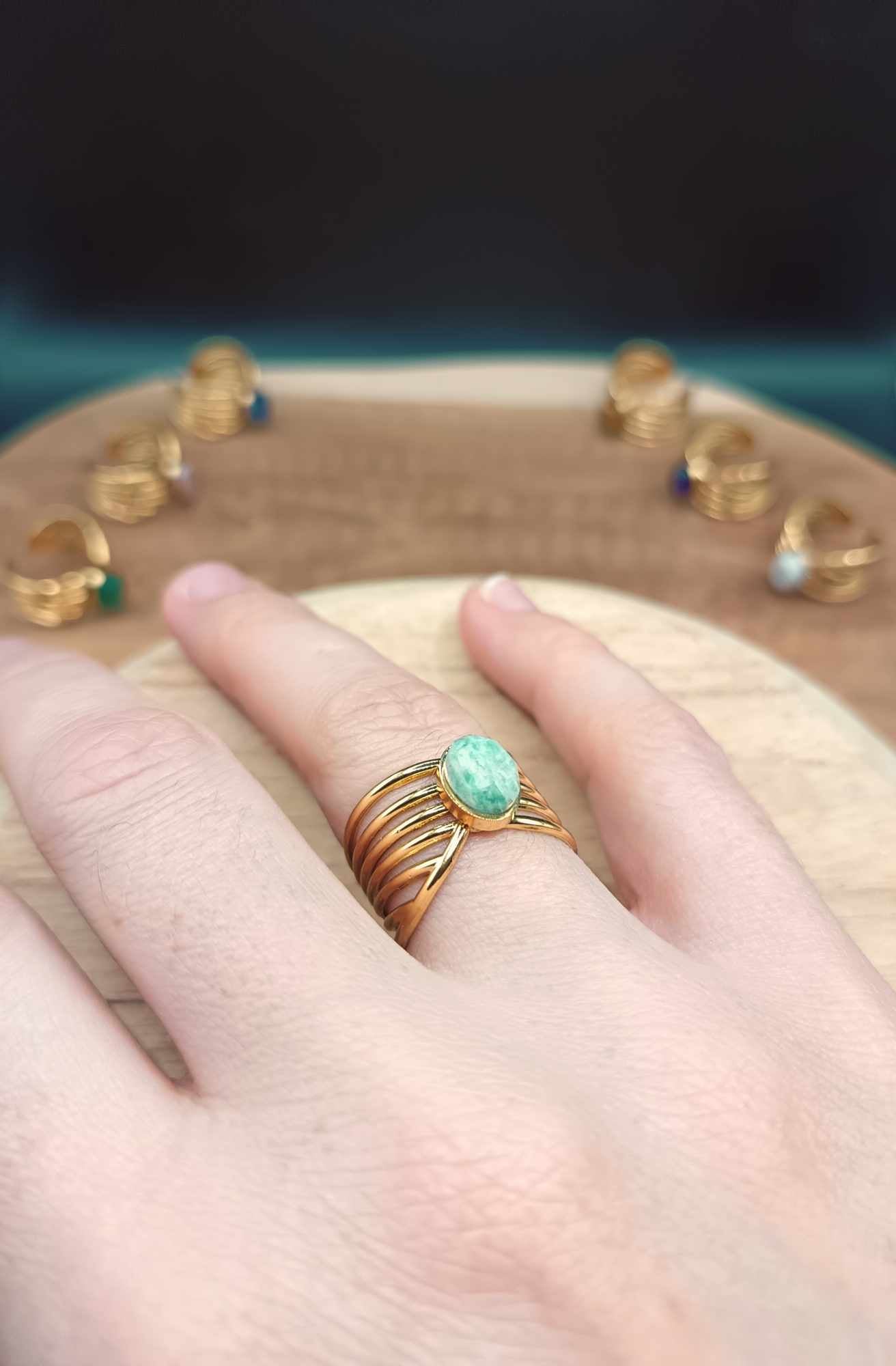 Bague filaire dorée