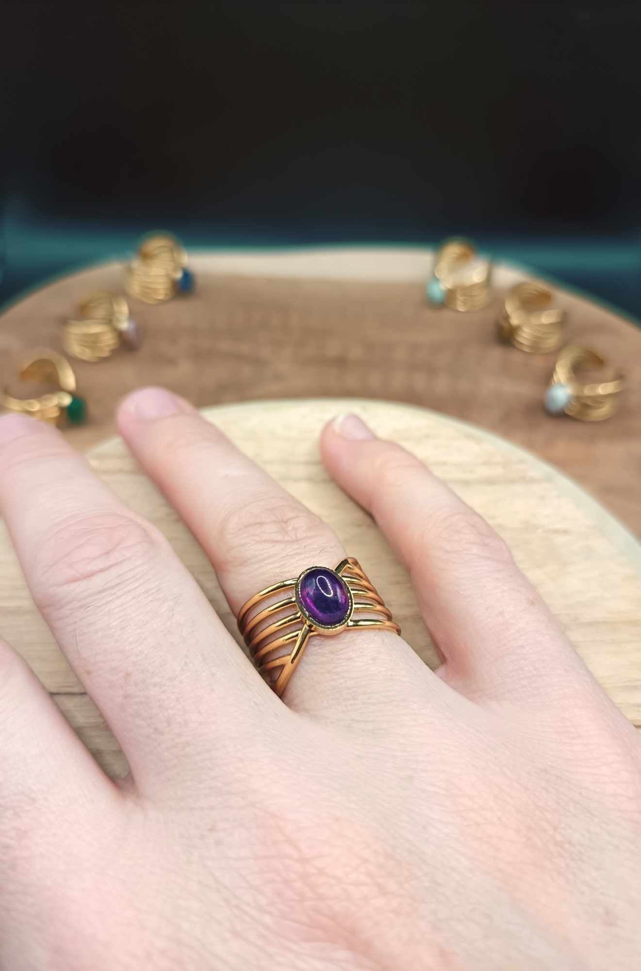 Bague filaire dorée