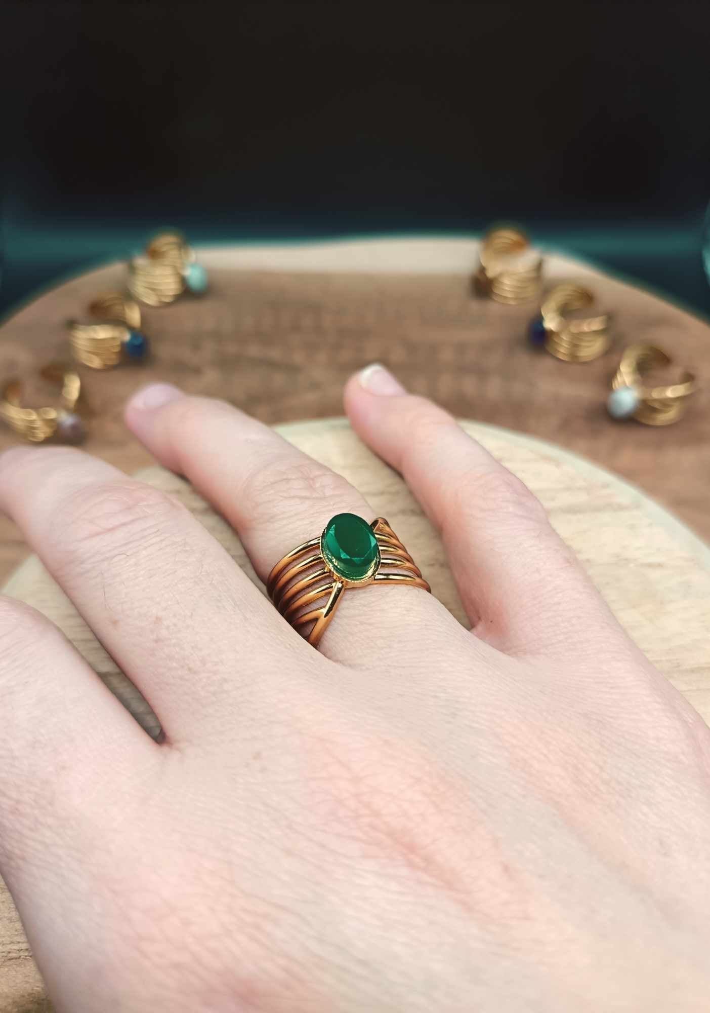 Bague filaire dorée
