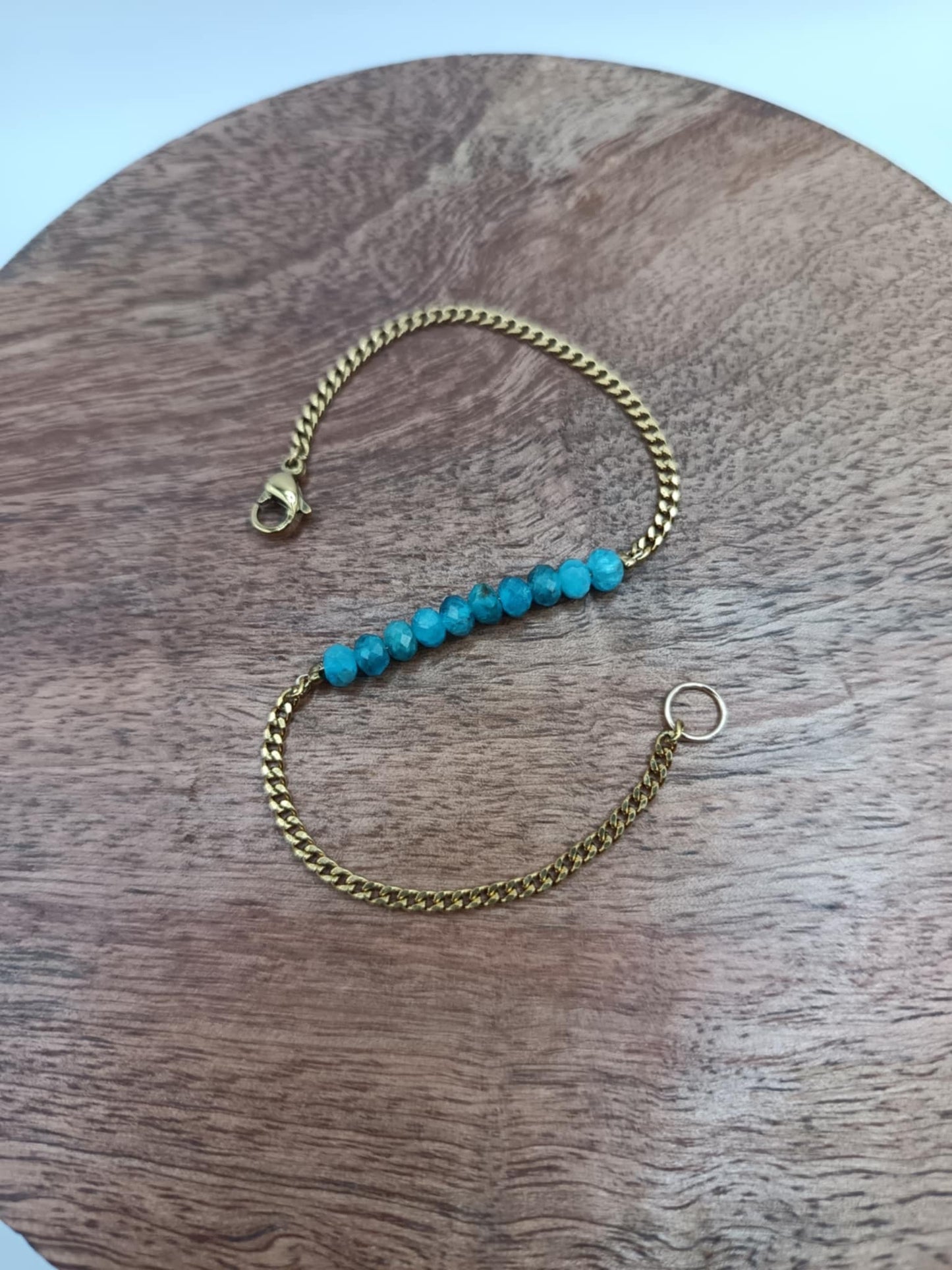 Bracelet fil d'or & perles au choix