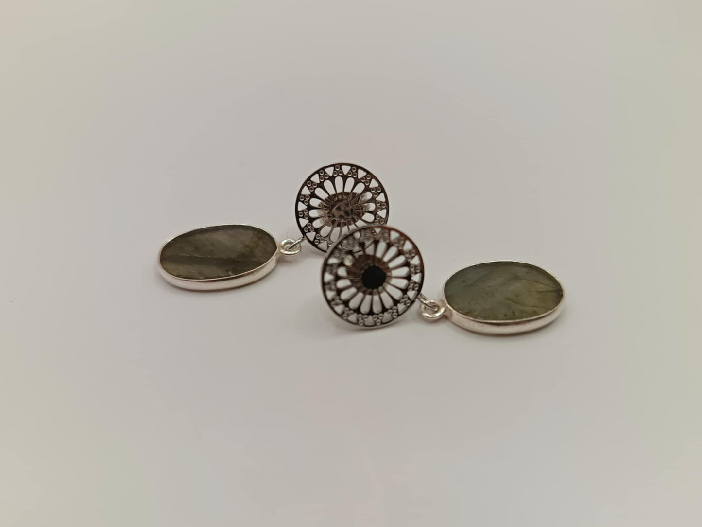 Boucles d'oreilles rosace et pierres au choix