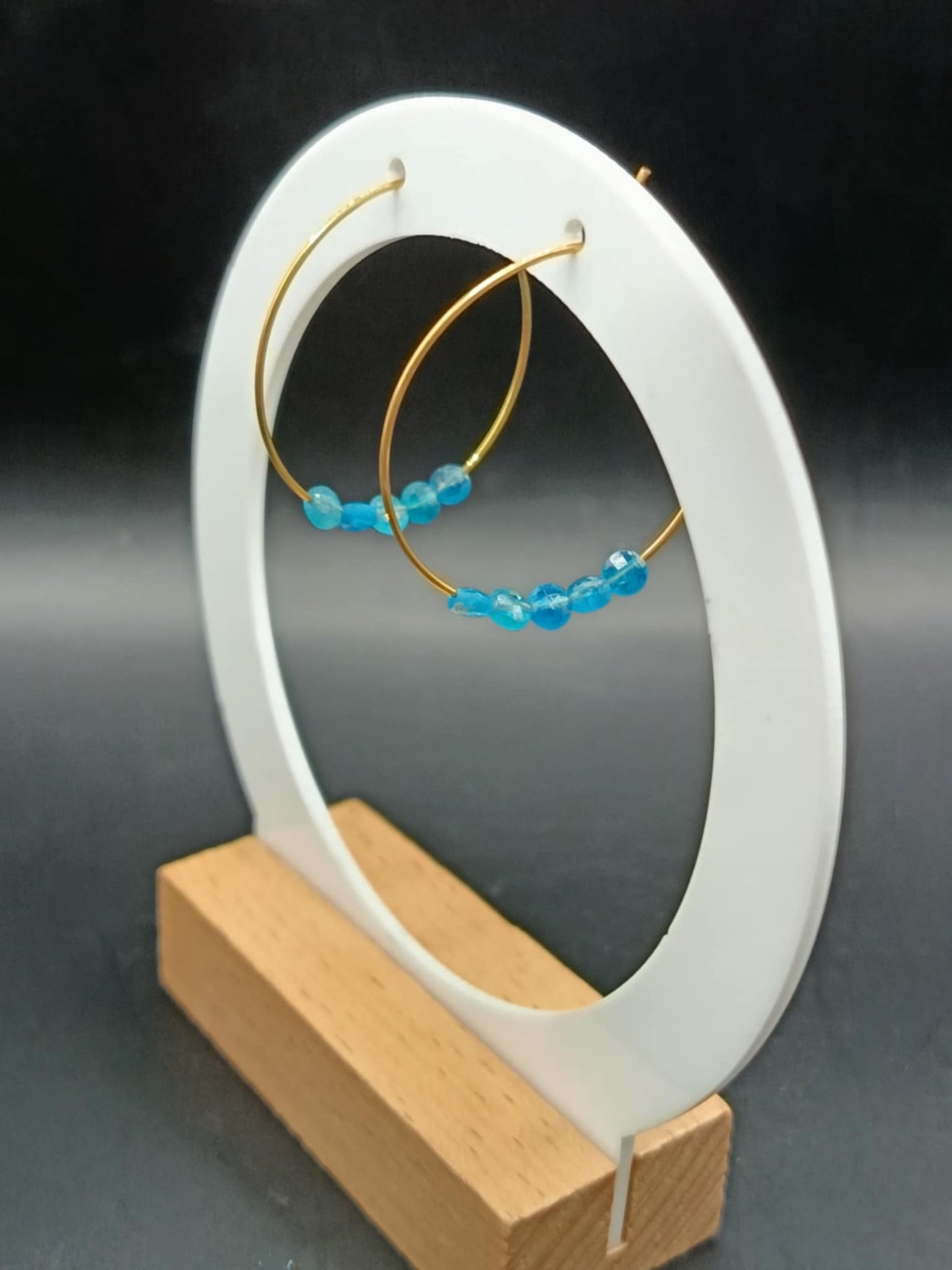 Créoles dorées & Pierres au choix