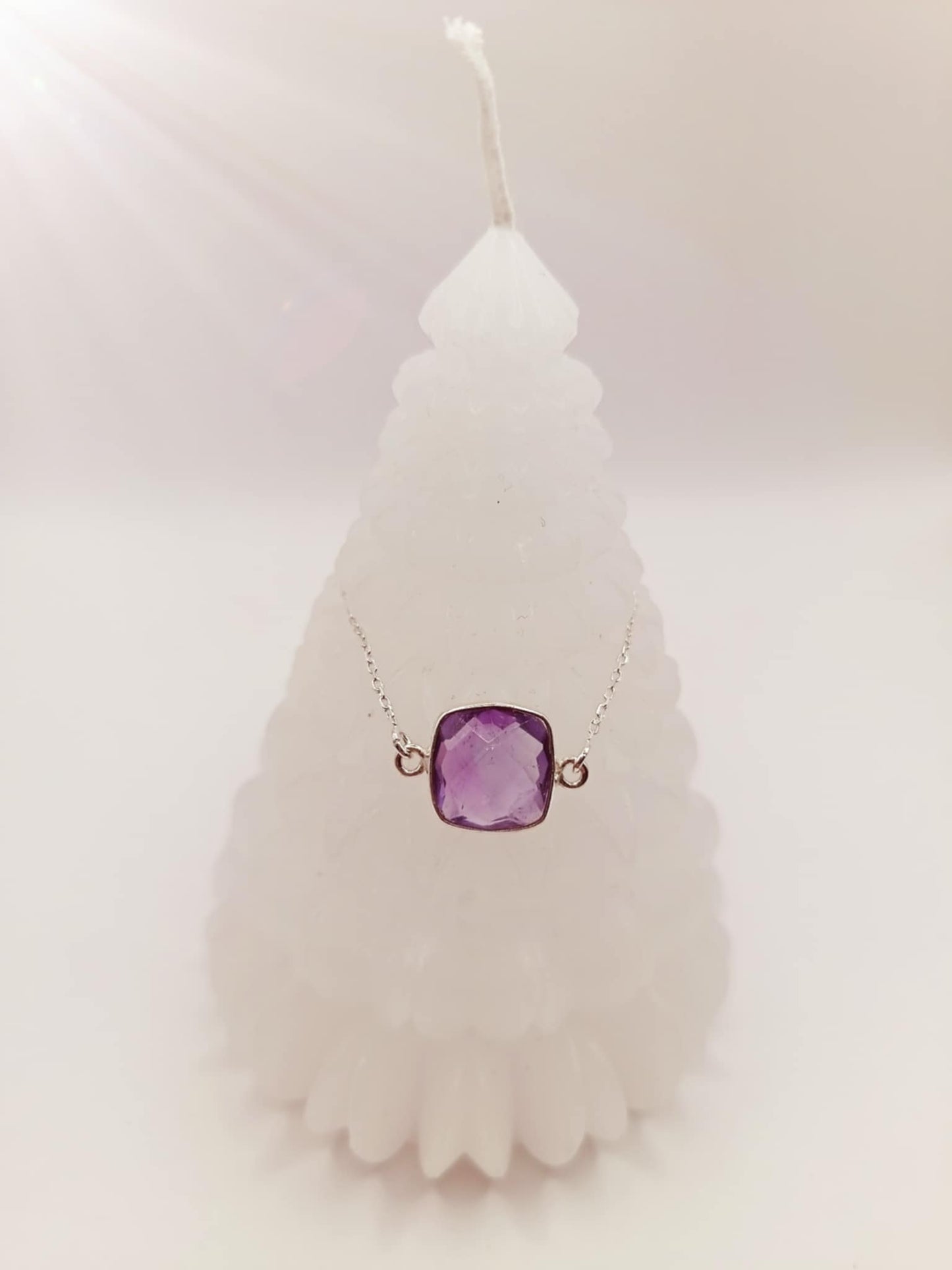 Bracelet maille argent pierre au choix