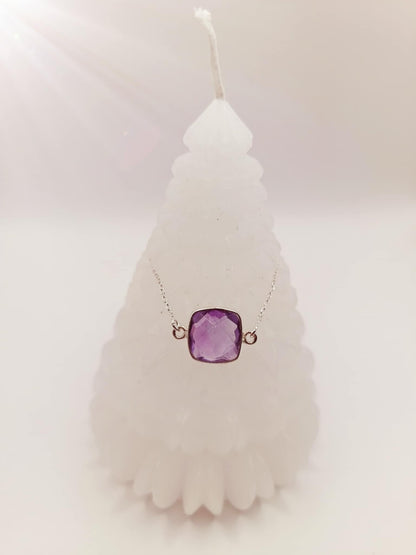 Bracelet maille argent pierre au choix