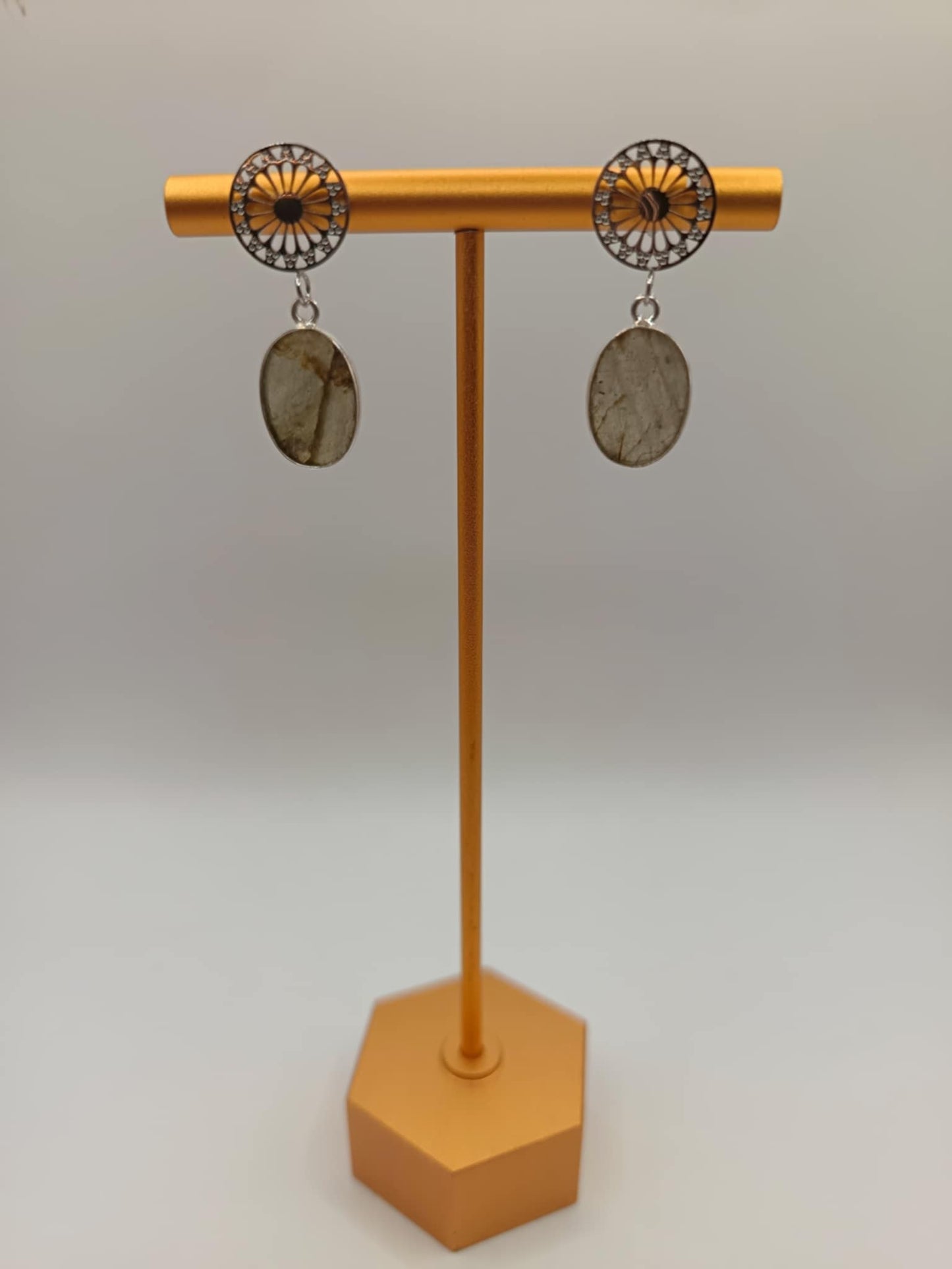 Boucles d'oreilles rosace et pierres au choix