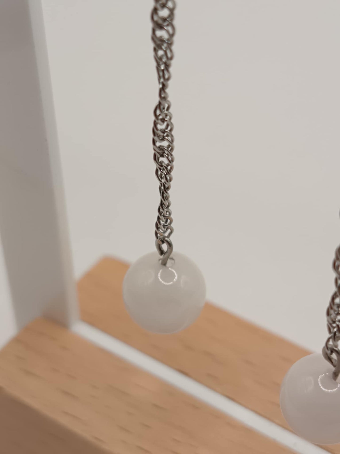 Boucles d'oreilles argentée chaine Singapour