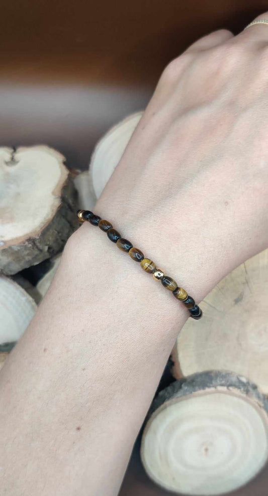 Bracelet Oeil-de-Tigre olive