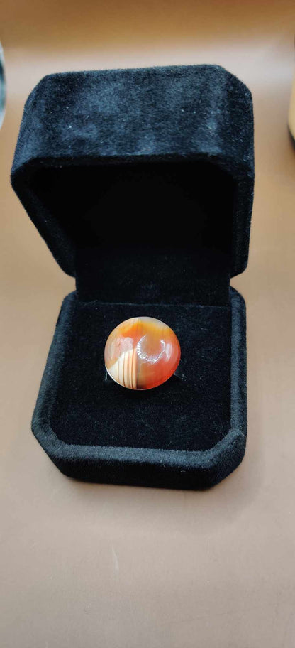 Bague Agate rouge