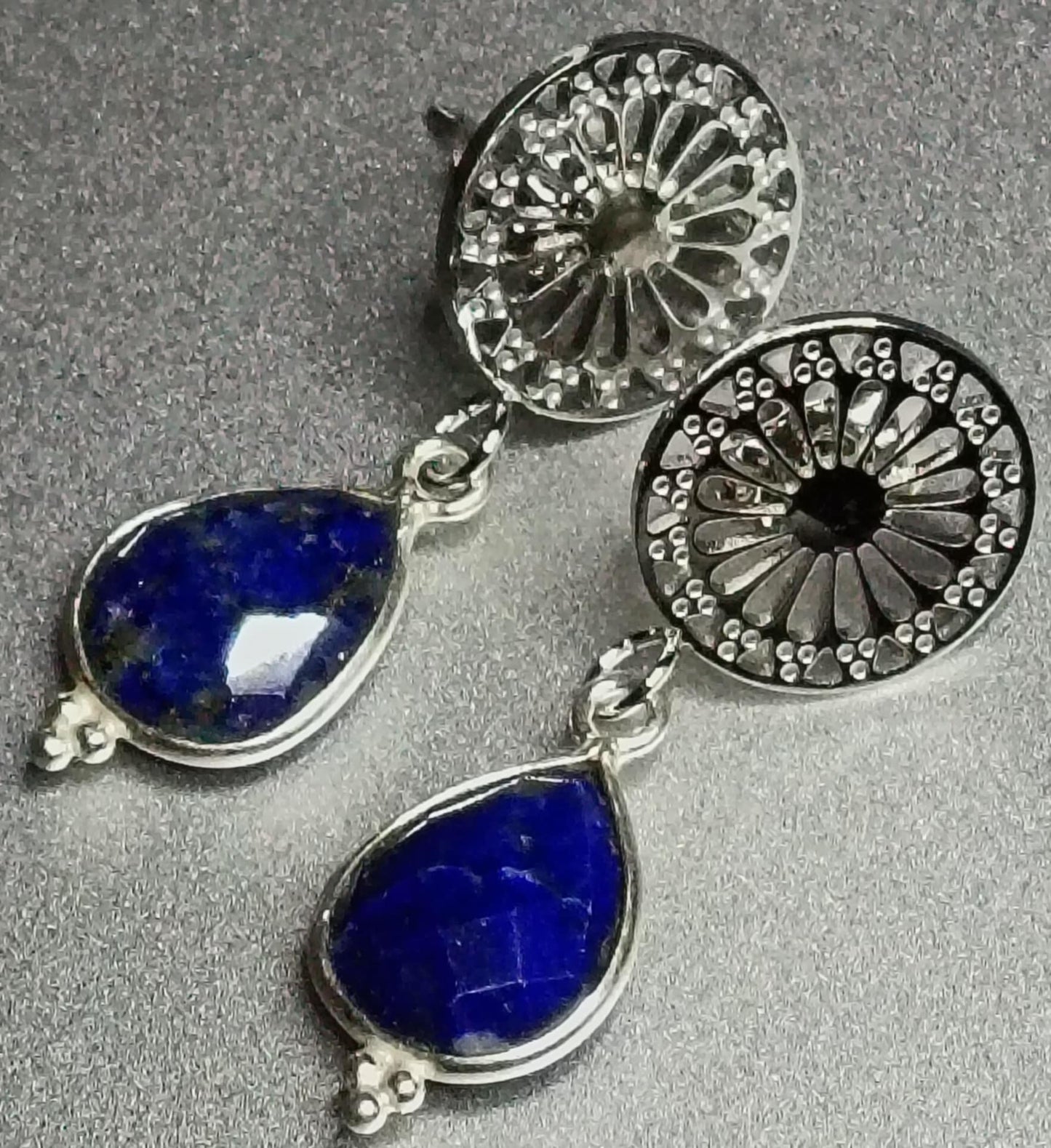 Boucles d'oreilles rosace et pierres au choix