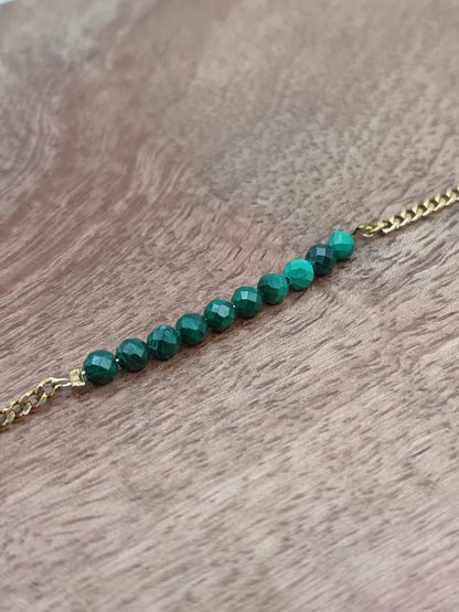 Bracelet fil d'or & perles au choix