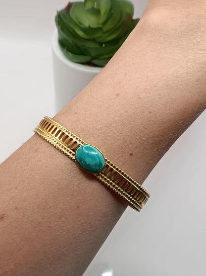 Bracelet dentelle & turquoise