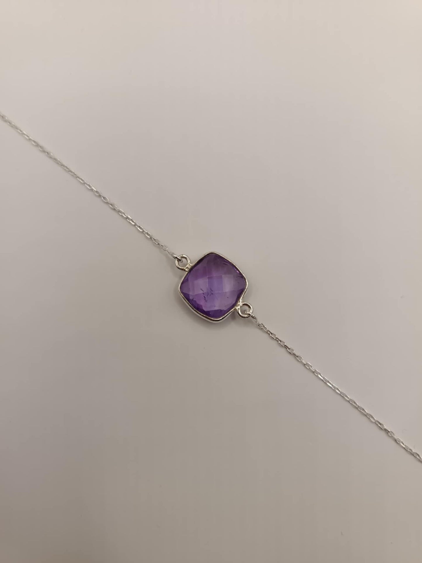 Bracelet maille argent pierre au choix