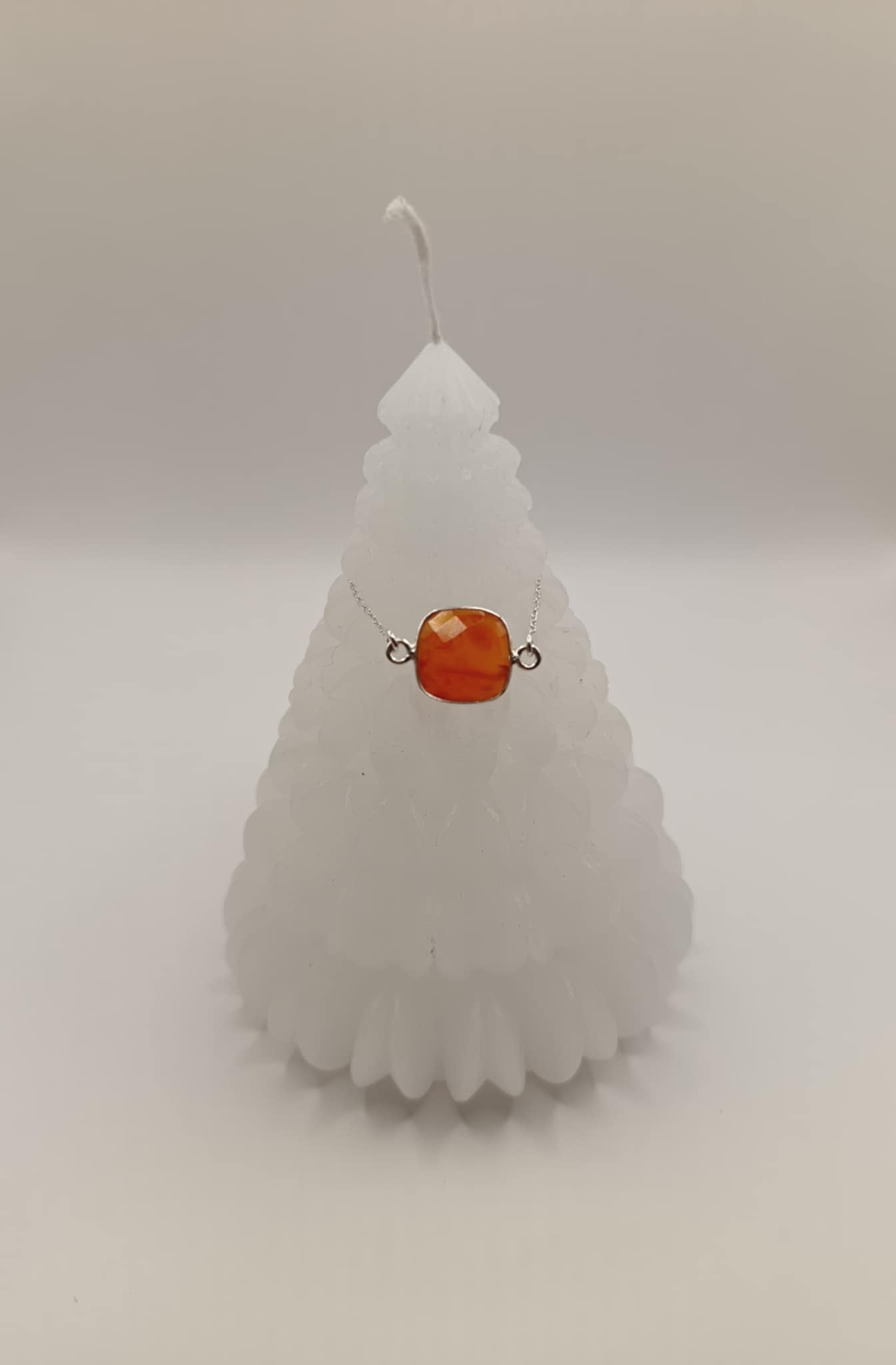 Bracelet maille argent pierre au choix