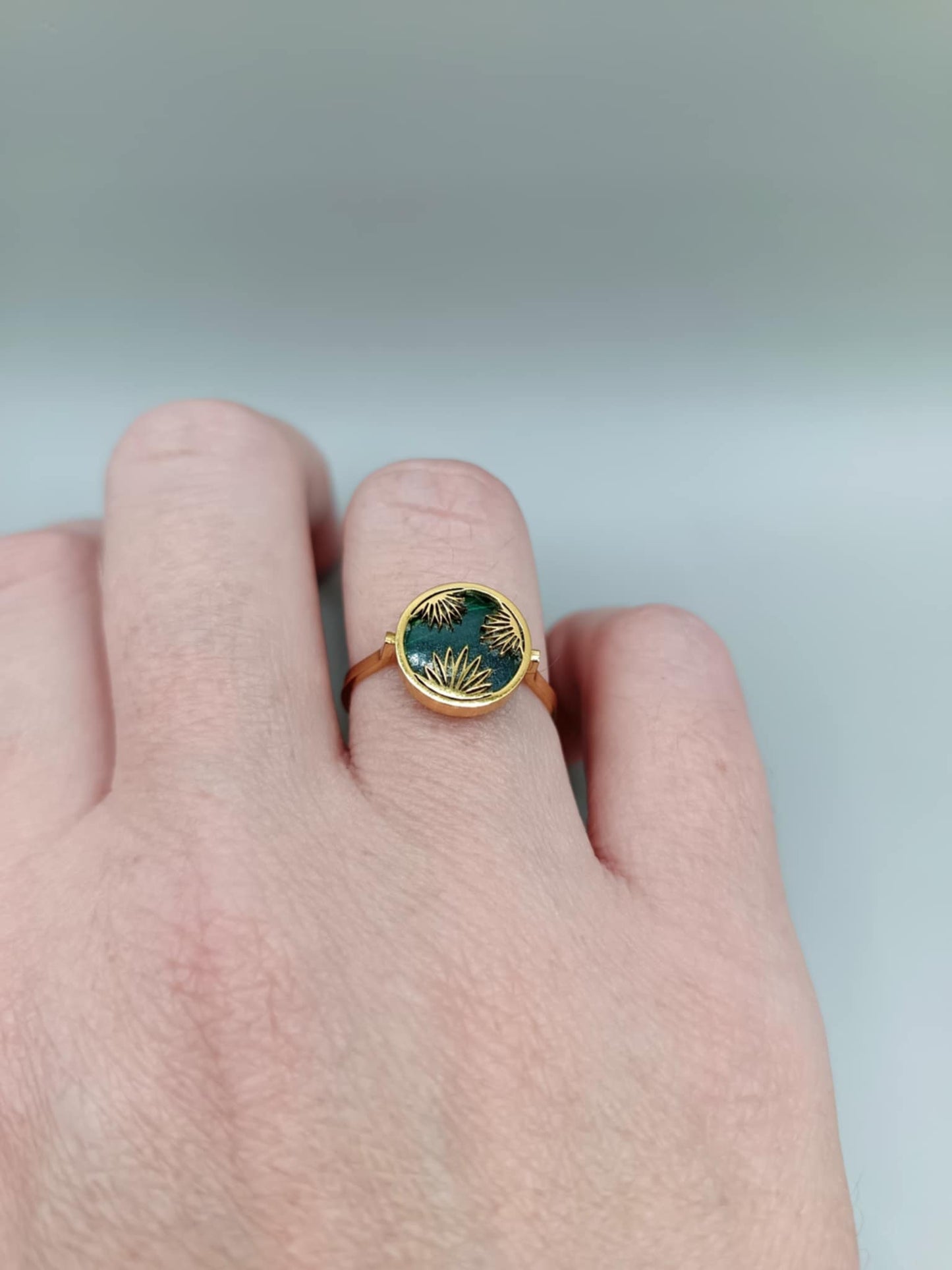 Bague palmier pierre au choix