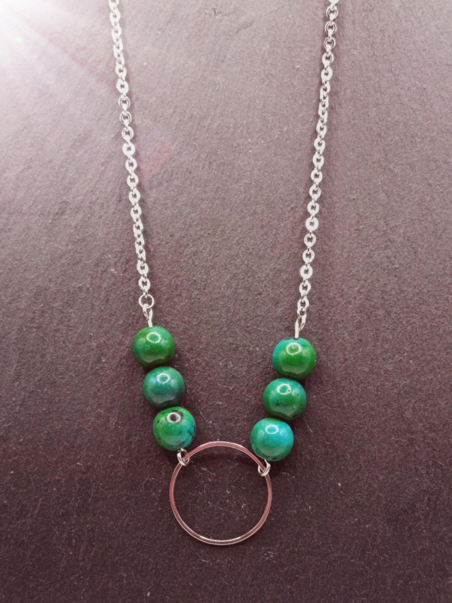 Collier anneau et Chrysocolle