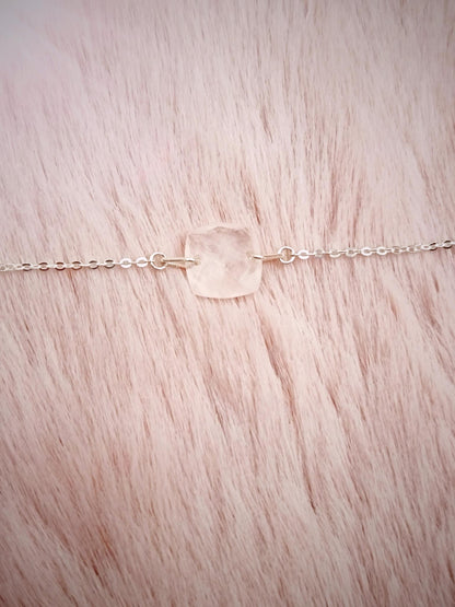 Collier argent 925 & Quartz rose