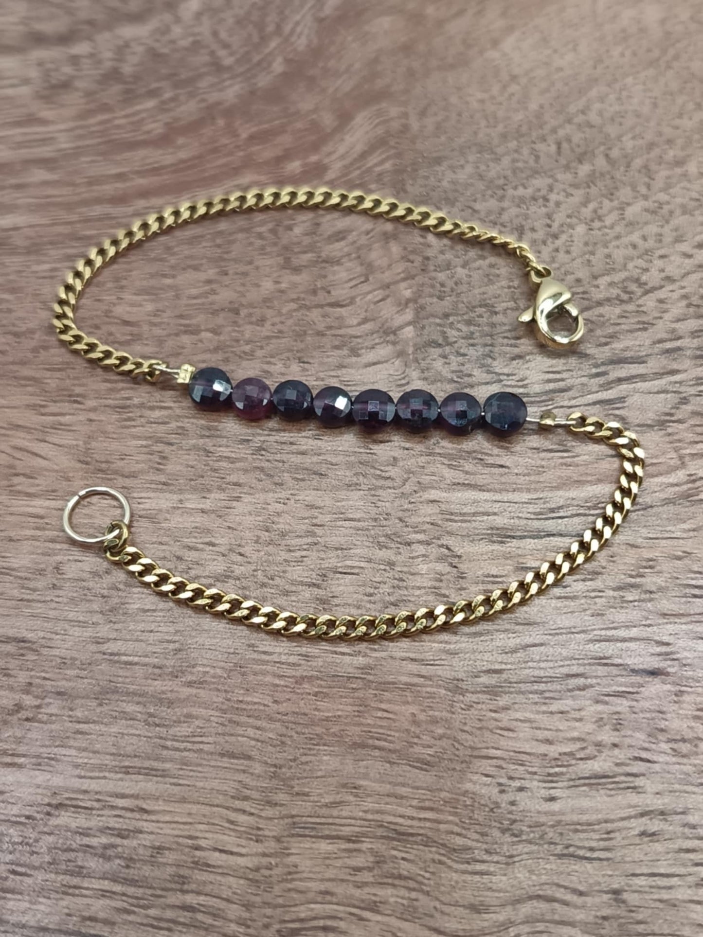 Bracelet fil d'or & perles au choix