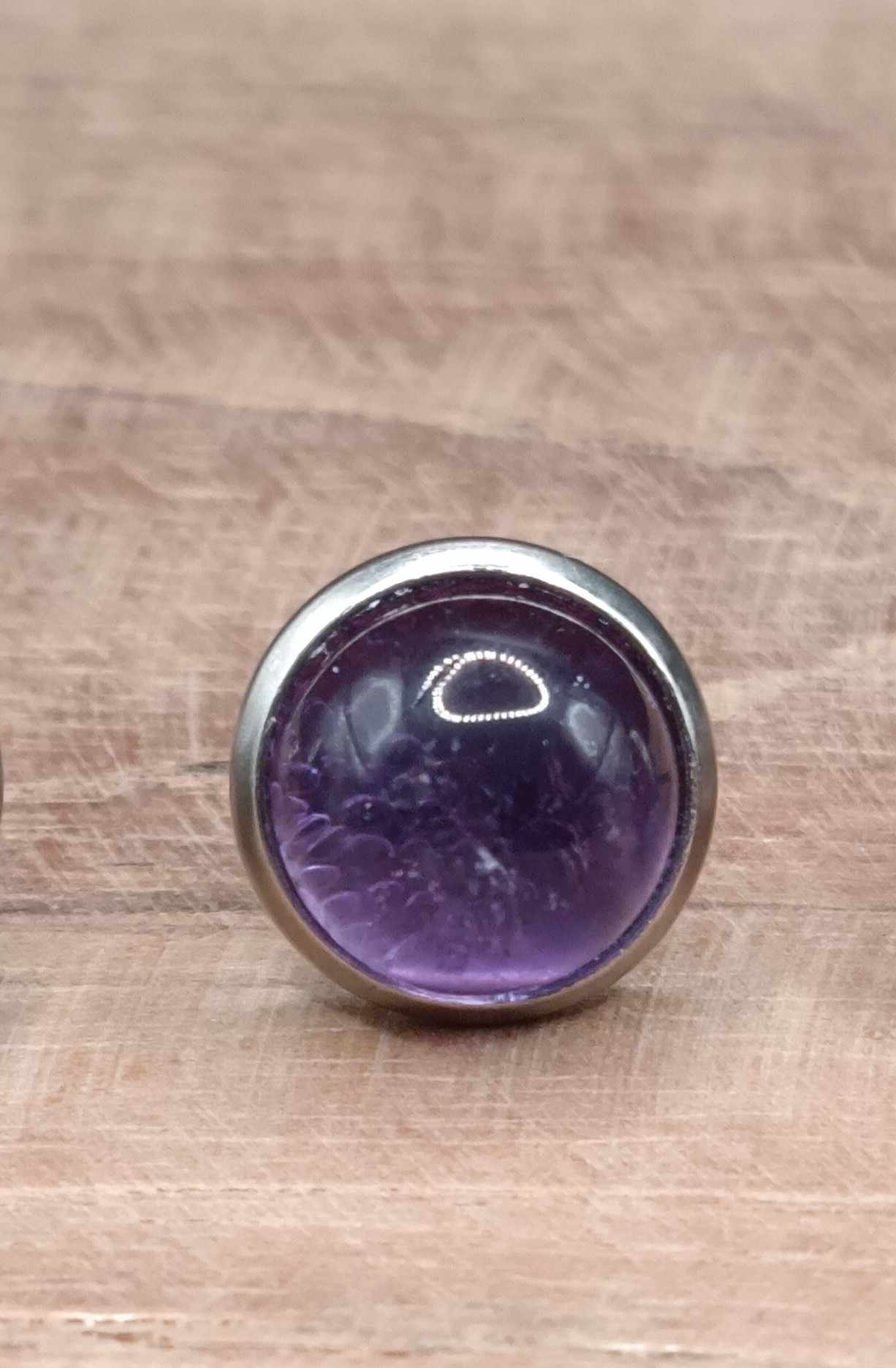 Clous d'oreilles argentés & pierre au choix