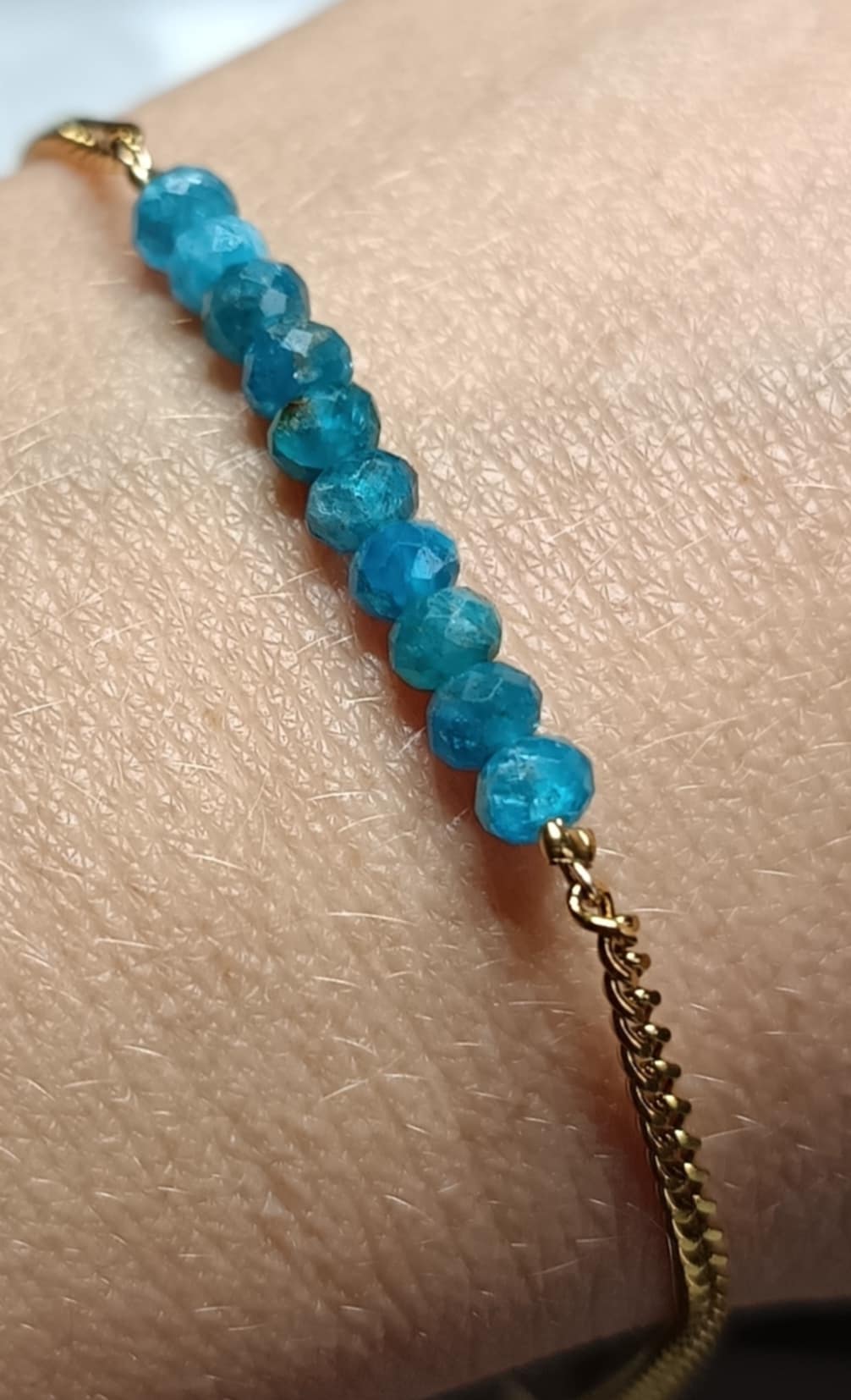 Bracelet fil d'or & perles au choix