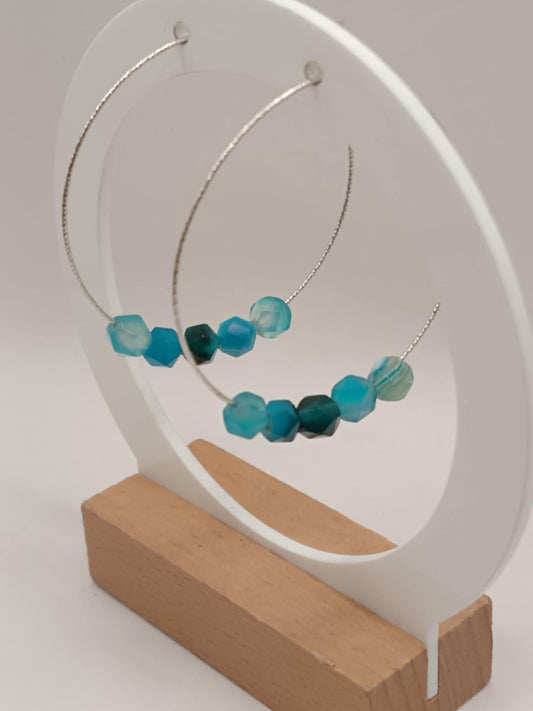 Créoles argent 925 & pierres au choix