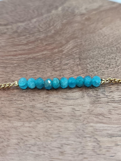 Bracelet fil d'or & perles au choix