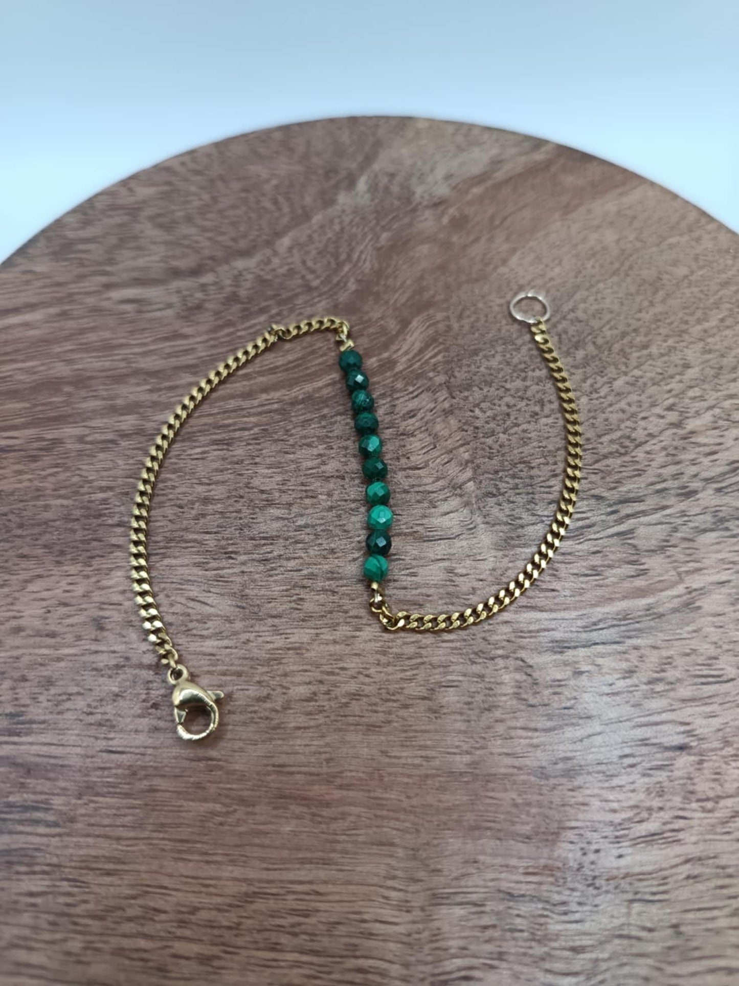 Bracelet fil d'or & perles au choix