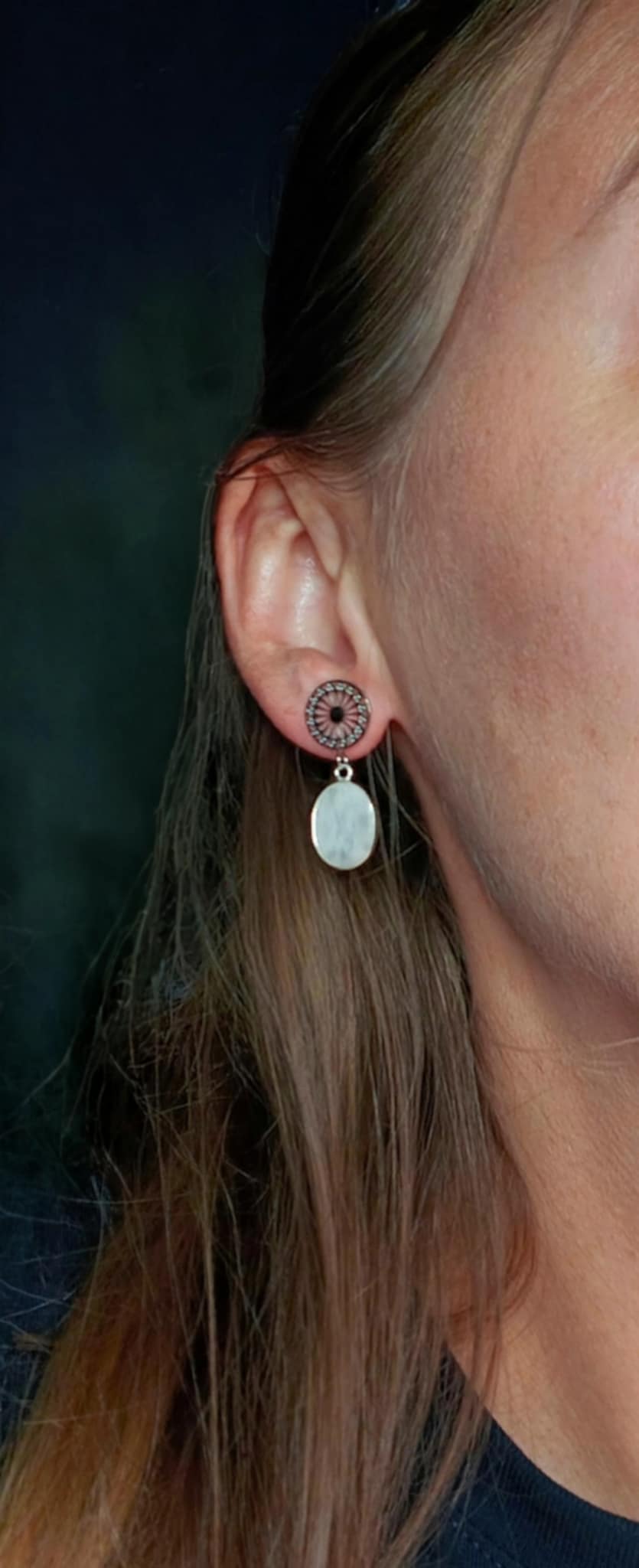 Boucles d'oreilles rosace et pierres au choix