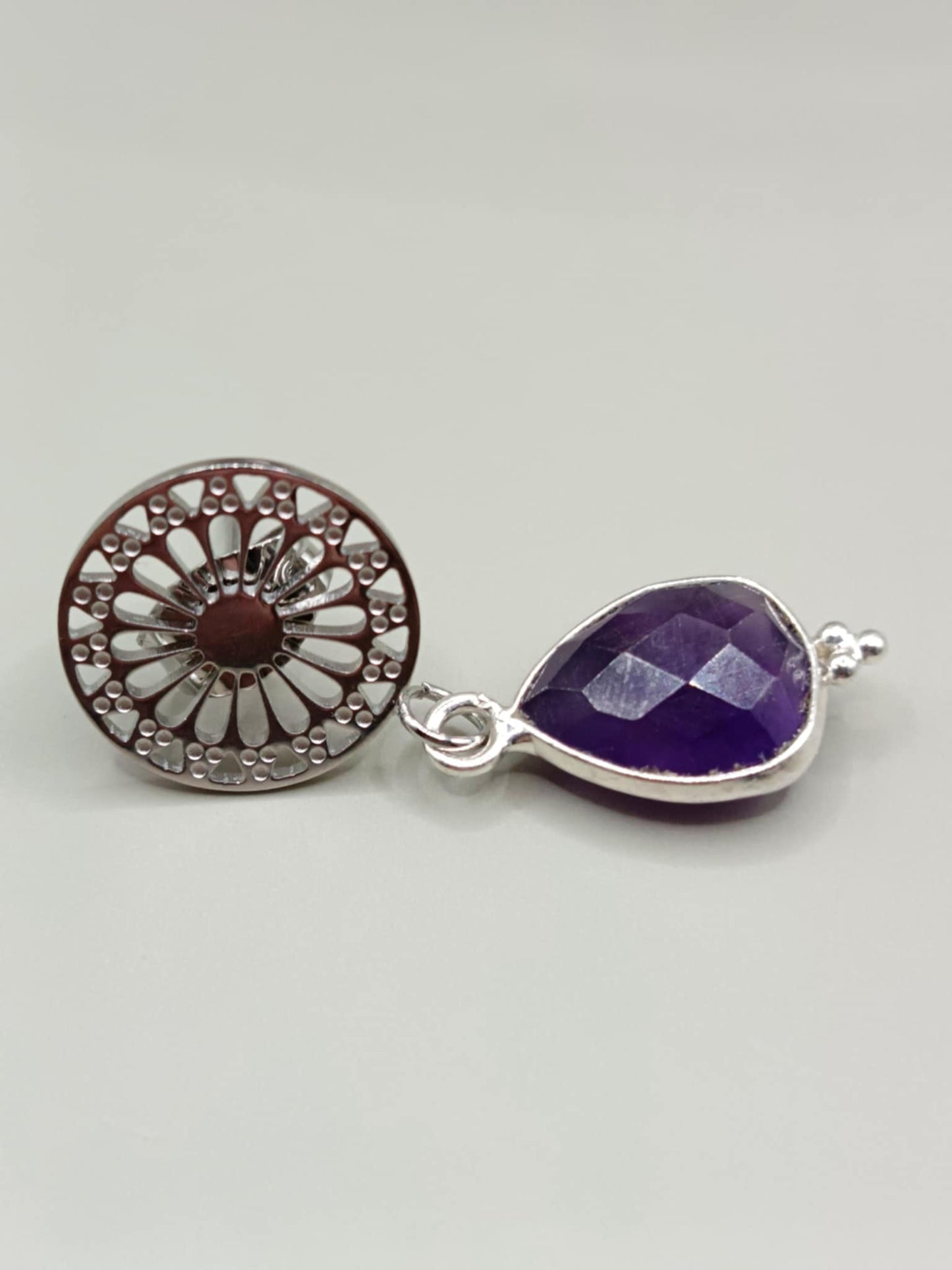 Boucles d'oreilles rosace et pierres au choix